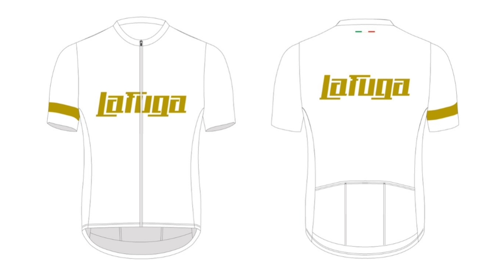 LaFuga Aero Cycling Jersey in White/Pink, White/Gold, en Black/Gold thumbnail 1