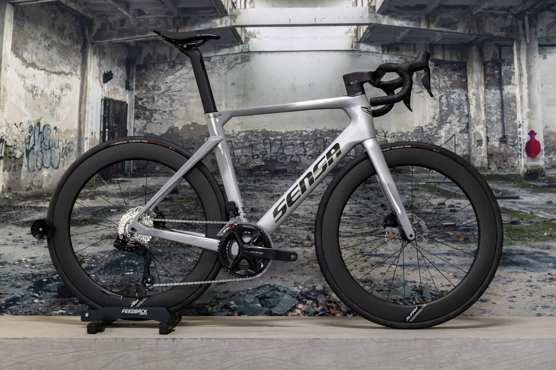 Sensa Giulia Supremo – Road bike – Shades of Grey – Maat 55 thumbnail 1