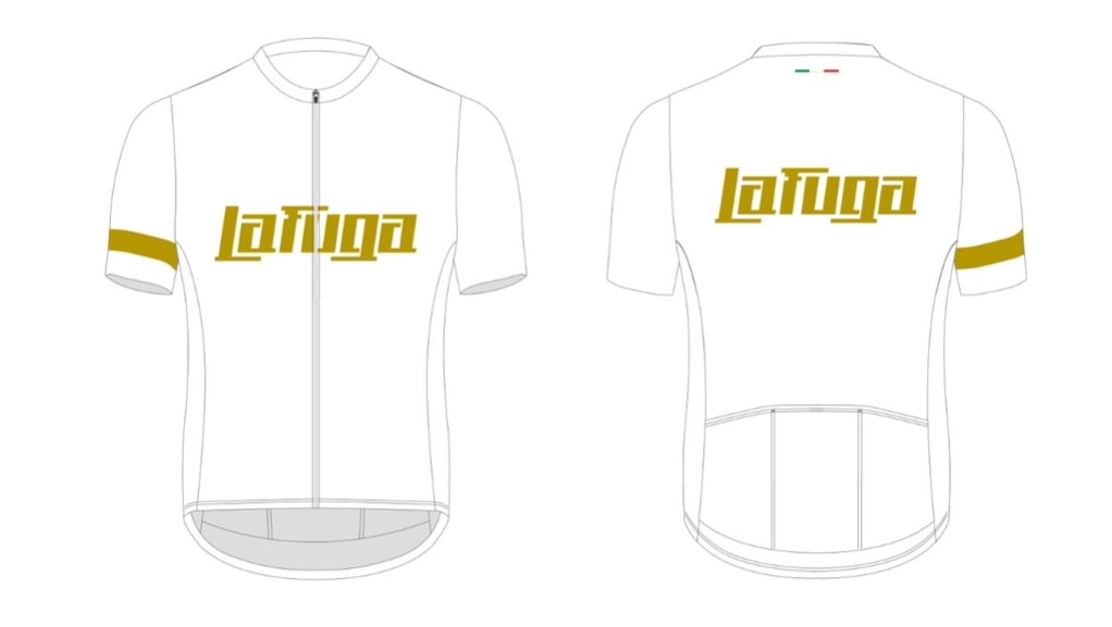 LaFuga Aero Cycling Jersey in White/Pink, White/Gold, en Black/Gold