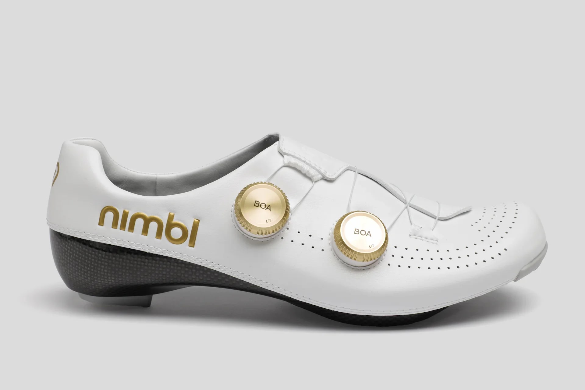 Nimbl Ultimate Glide – Cycling shoes – White/Gold – 2026